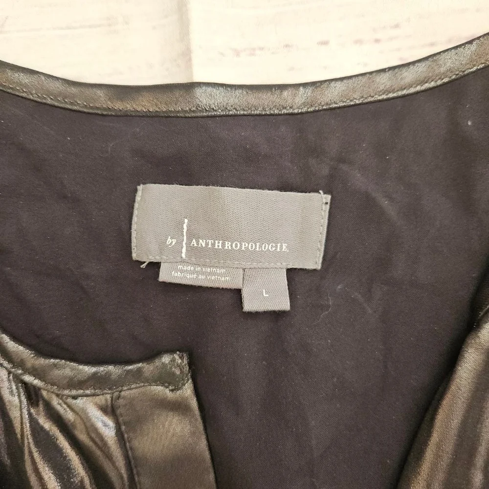 Anthropologie Somerset Maxi Dress Shine Edition Metallic Tiered Holiday Large - Picture 3 of 9